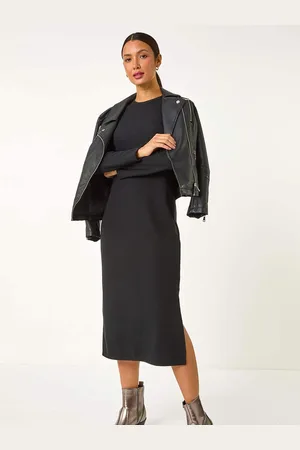 Roman Textured A-Line Knitted Jumper Dress AU 16