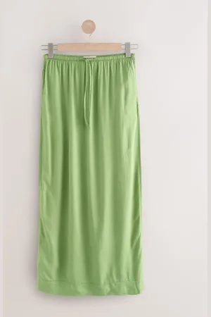 Next Tie Waist Maxi Skirt With Linen AU 14 XL Tall