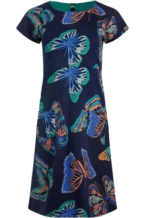 Weird Fish Tallahassee 100% Cotton Printed Jersey Dress AU 16