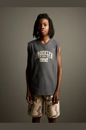 Next Grey/Stone Camo Tank Vest and Shorts Set (3-16yrs) 140146cm
