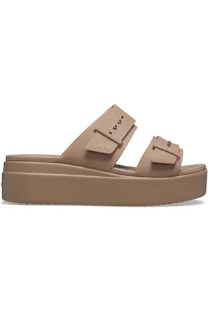 Crocs Brown Brooklyn Buckle Sandals AU 6 (EU 36.5)