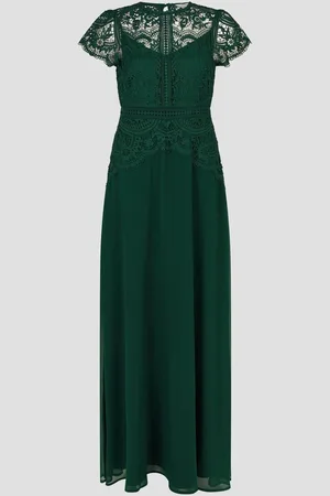 Monsoon Monica Lace Maxi Dress AU 10