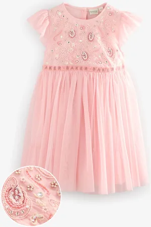 Ted Baker Embellished Detail Mesh Dress 9 Years (134cm)