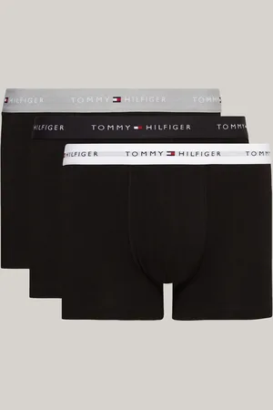 Tommy Hilfiger Grey Blue Signature Cotton Essential Boxers 3 Pack L