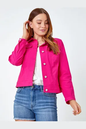 Roman Pink Stretch Denim Jacket AU 14
