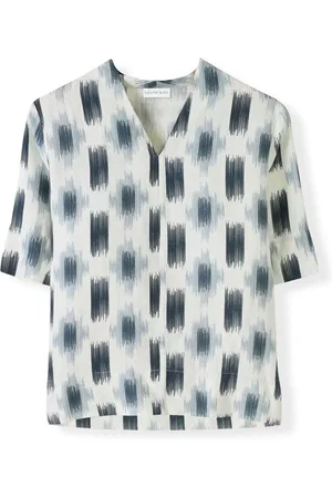 CELTIC & CO. Half Sleeve V-Neck 100% Linen Tunic 18
