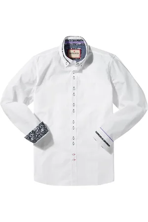 Joe Browns 100% Cotton Floral Trim Smart Collared Shirt L