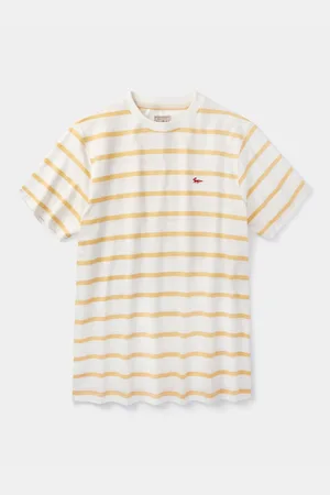 Aubin Yellow Berkeley Slub 100% Cotton T-Shirt L