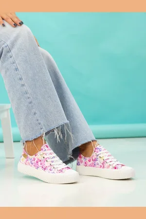 Lunar Pink Jayne II Floral Print Trainers AU 10 (EU 41)
