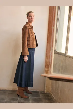 Phase Eight 100% Cotton Mavis Denim Skirt AU 12