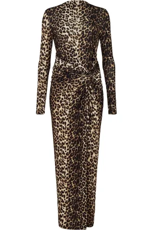 DASKA Athena Side Twist Maxi Dress With Long Sleeves M