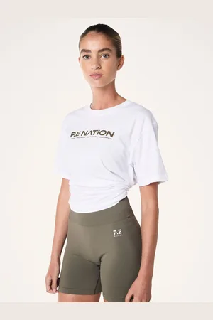 P.E Nation P. E Nation Khaki/White Sero Short Sleeve T-Shirt XL
