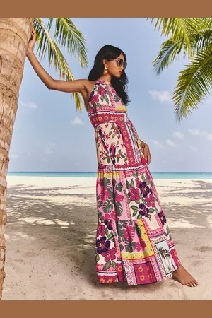 Lipsy London Printed Halter Neck Maxi Dress 10