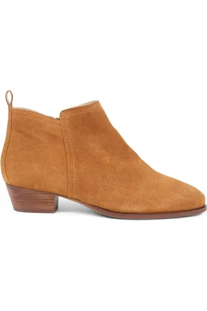 JONES BOOTMAKER Florie Heeled Leather Brown Ankle Boots AU 8 (EU 39)