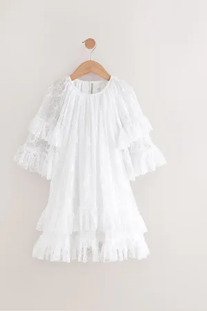 Next Tiered Lace Dress (3-16yrs) 8 Years (128 cm)
