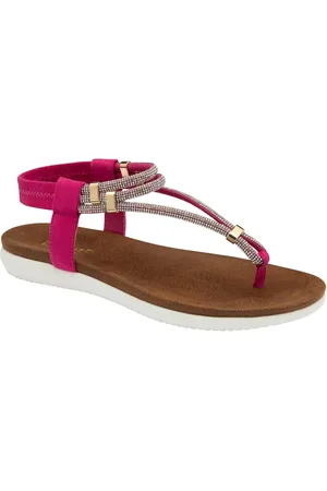 Lotus Pink Flat Toe-Post Sandals AU 7 (EU 38)