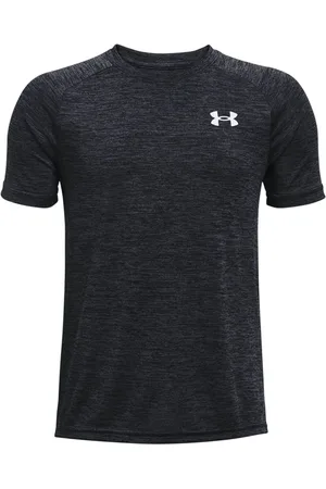 Under Armour Black 100% Cotton Tech 20 Short Sleeve T-Shirt YS