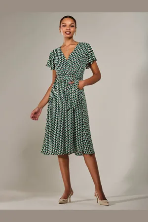 Jolie Moi Short Sleeve Side Tie Midi Dress 12
