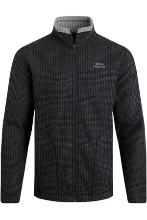 Weird Fish Black Shires Full Zip Grid Fleece L