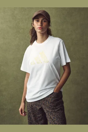 adidas White Tech Metallic Graphic 100% Cotton T-Shirt AU 16-18