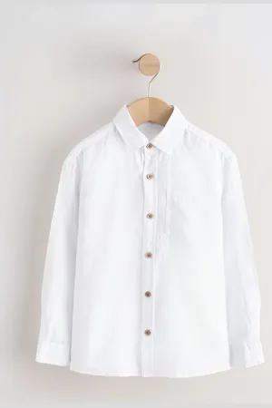 Next Long Sleeve 100% Linen Shirt (3-16yrs) 11 Years (146cm)