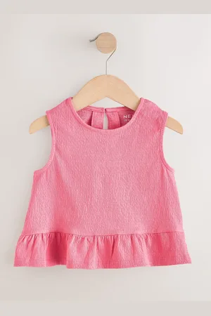 Next Coral Pink Peplum Textured Vest (3mths-7yrs) 5