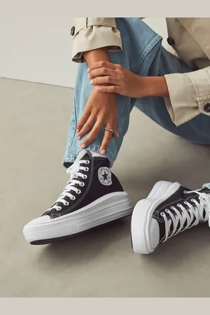 Converse Black Move Platform High Top Trainers AU 6 (EU 37)