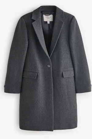 Jigsaw Grey Wool Blend City Coat AU 12