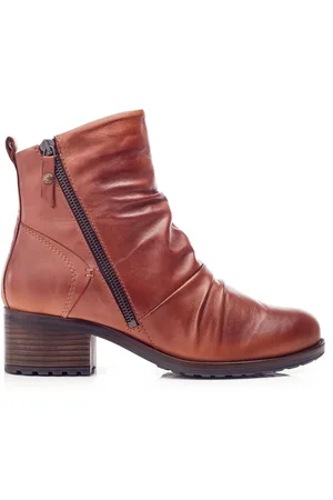 Moda In Pelle Onika Rouched Leather Ankle Boots eu41uk7