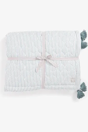The Little Tailor Blue 100% Cotton Quilt ONE