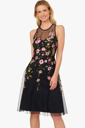 Adrianna Papell Bead Embroidery Dress AU 16