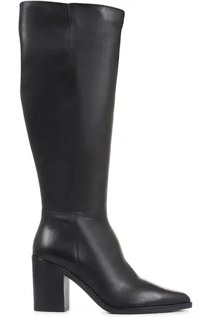JONES BOOTMAKER Cagliari Wide Calf Fit Knee High Black Boots AU 7 (EU 38)
