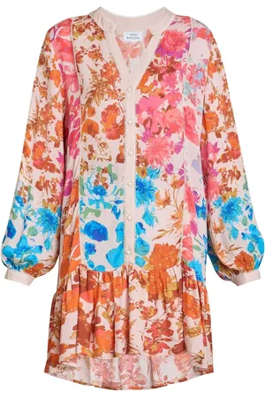 Gina Bacconi Millie Short Floral Print Shirt Dress XL