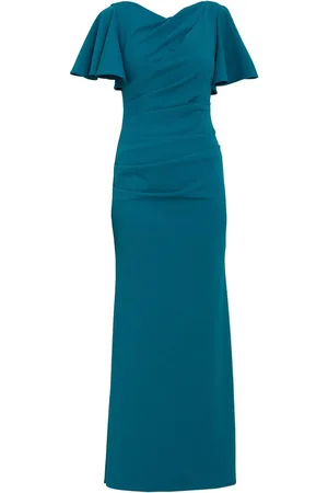 Gina Bacconi Portia Crepe Maxi Dress AU 20