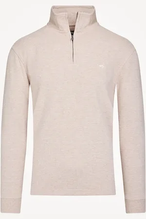Raging Bull Natural Classic French Rib Quarter Zip Sweater M