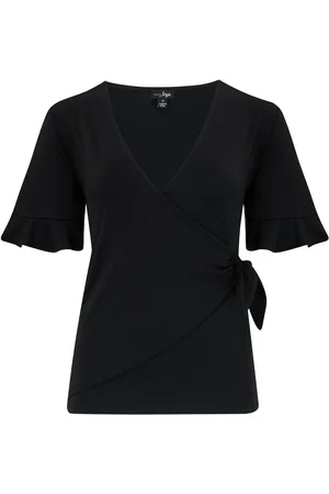 Pour Moi Black Bryony Slinky Blouse AU 14