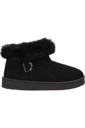Novo Black Standard Fit Lark Faux Fur Buckle Ankle Boots AU 6 (EU 37)