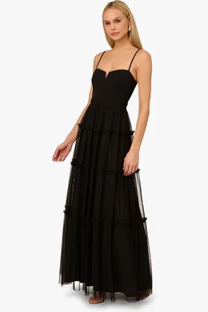 Adrianna Papell Adrianna by Mesh Strapless Long Dress AU 12
