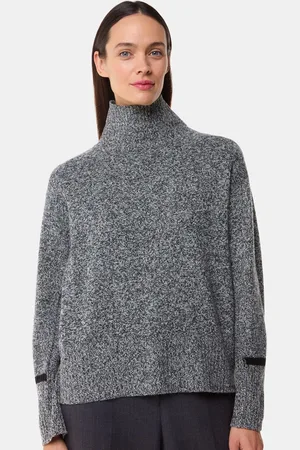 Whistles Grey Wool Fleck Roll Neck Knit Jumper XS