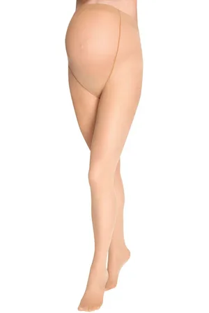 JoJo Maman Bébé Natural Nude 2-Pack 15 Denier Maternity Tights S