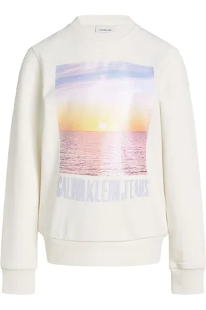 Calvin Klein Brown 100% Cotton Sunset Graphic Terry Sweatshirt 14 Years (164cm)