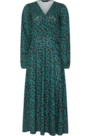 Long Tall Sally Animal Print Wrap Dress AU 8 Tall