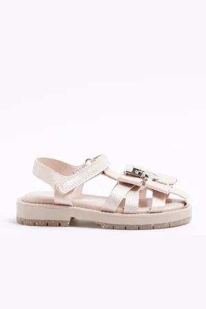 River Island Pink Girls Bow Fisherman Sandals AU 4 (EU 20.5)