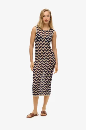 Superdry Zig Zag Knit Midi Dress AU 12