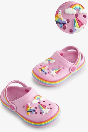 Little Bird Multi Rainbow Charm Clogs AU 8 (EU 25.5)