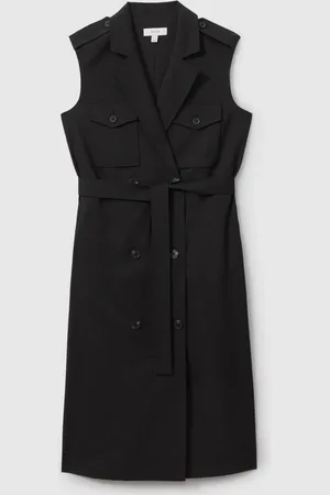 Reiss Kimora Petite Wool Blend Double Breasted Midi Dress AU 10