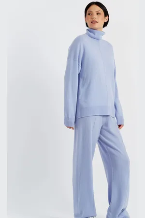 Chinti & Parker Blue Relaxed Roll Neck Sweater M