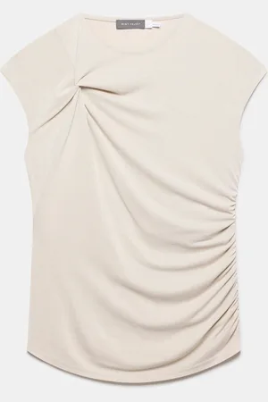 mint&berry Cream Knot Detail Top XL