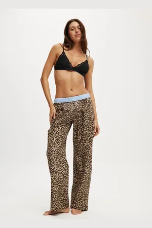 Cotton On Animal Boyfriend Wide Leg Boxer Trousers M