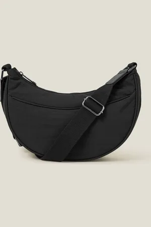 Accessorize Black Nylon Cross-Body Sling Bag One